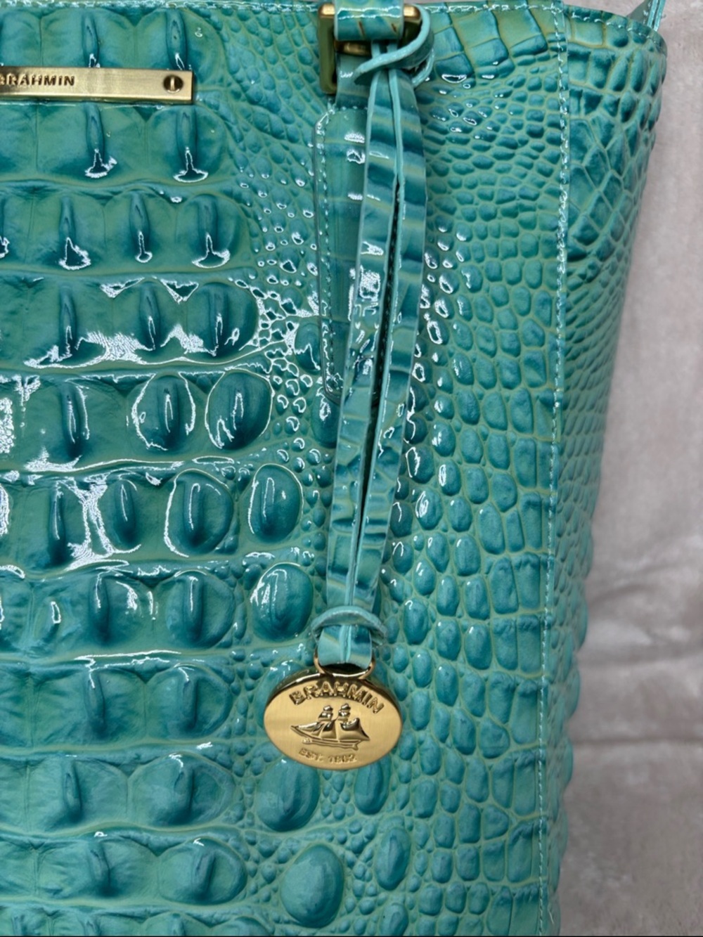 Brahmin Harrison Carryall Glass Glossy Rare Find - Picture 6 of 14